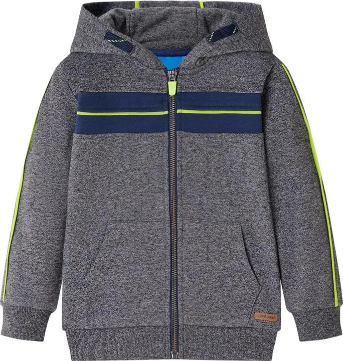 Produktbild VidaXL Kinder-Kapuzenpullover mit Reissverschluss Grau Melange (128)