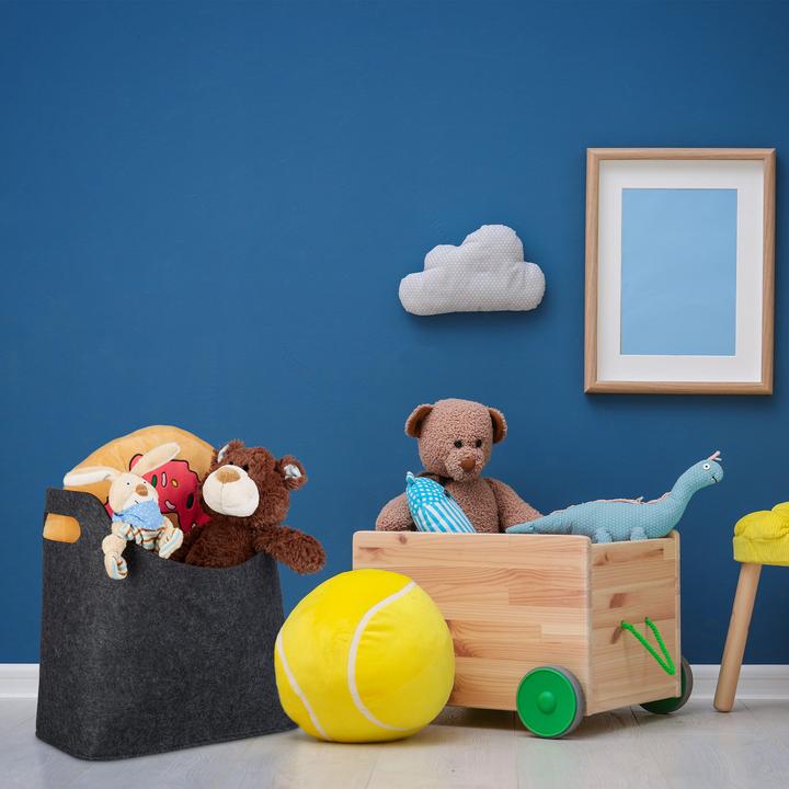 Actual product image Relaxdays Felt Firewood Basket (23 x 40 x 39.5 cm)