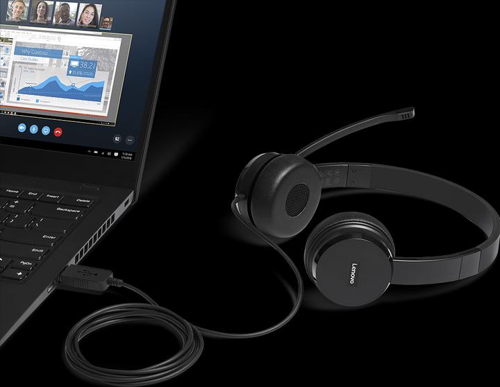 Image du produit Lenovo 100 Stereo (Filaire, USB Type-B)
