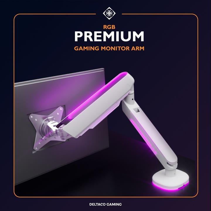 Actual product image Deltaco Gaming RGB - Single Arm Monitor Mounts (Table, 32")
