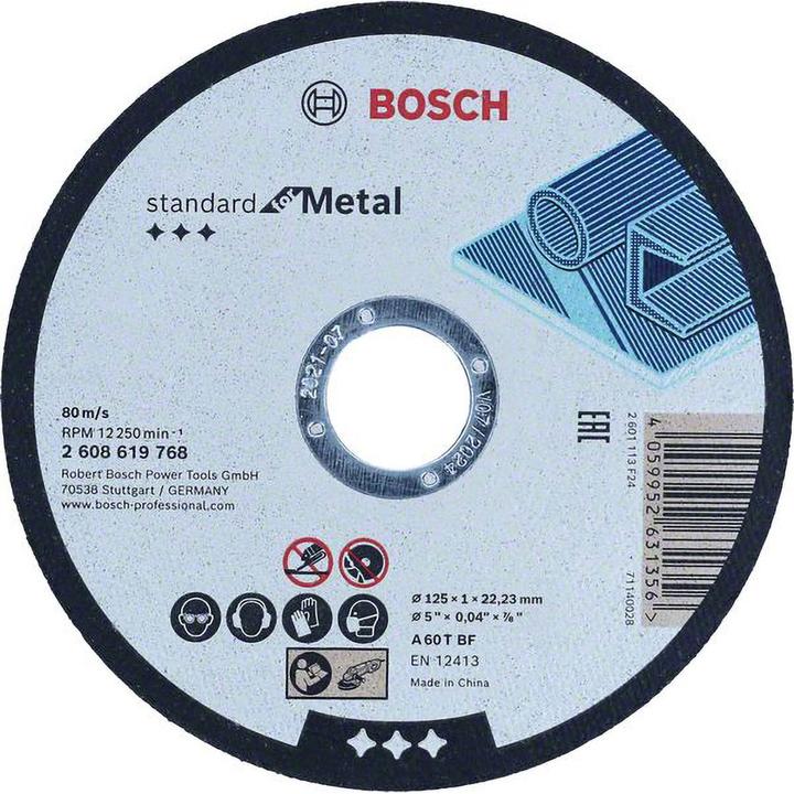 Bosch Zubehör Accessories 2608619768 2608619768 Cutting disc straight 180 mm 1 pc. Metal