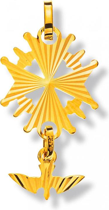Actual product image Huguenot cross (Gold 750)