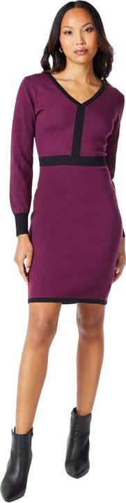 Actual product image Principles Womens/Ladies Colour Block Knitted V Neck Mini Dress (44 D)