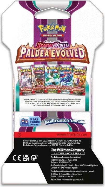 Immagine prodotto Pokémon JCC - Écarlate et Violet - Pack de Booster Blister Évolutions à Paldea (1 Booster aléatoire) (Inglese, Pacchetto Booster)