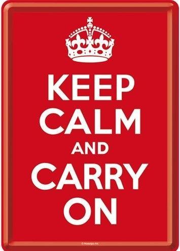 Produktbild Nostalgic-Art Merchandising Blechpostkarten. Achtung / Keep Calm and Carry On