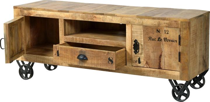 Produktbild SIT Möbel TV-Lowboard Vintage Natural Wood natur antik schwarz 140 (140 x 40 x 55 cm)
