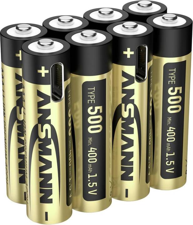 Actual product image Ansmann 1311-0031 Micro (AAA) rechargeable lithium battery 400 mAh 1.2 V 8 pcs. (8 pcs., AAA, 400 mAh)