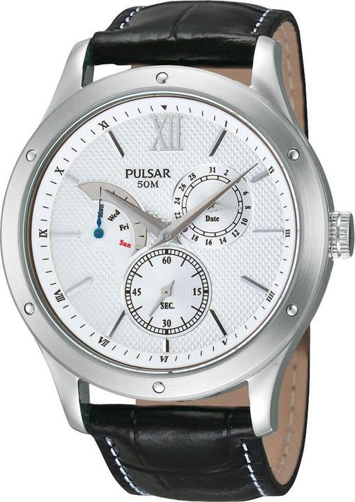 Actual product image Pulsar PQ7005X1 Mens Watch silver black Multifunction 5 ATM (Analogue wristwatch, 43 mm)