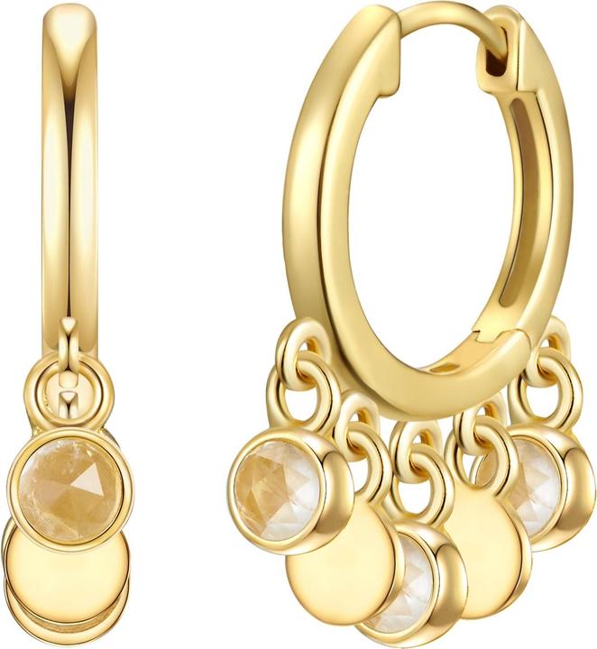 Produktbild Glanzstücke München Damen Sterling Silber Mondstein gelbgold - 28677 (Sterling Silber)