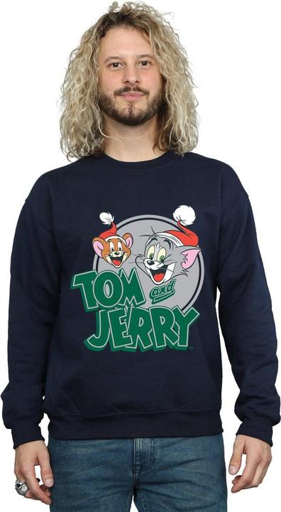 Actual product image Tom & Jerry Mens Christmas Greetings Sweatshirt (S)