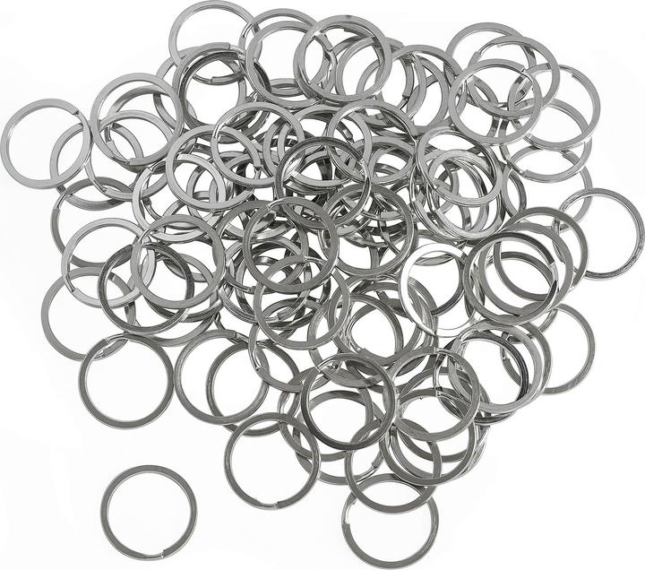 Produktbild VBS XXL Schlüsselspaltringe "Flach", Ø 28 mm, 100 Stück