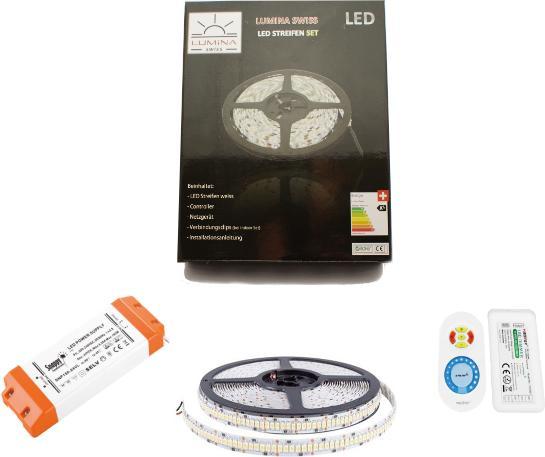 Produktbild Lumina Swiss LED-Streifen-Set 1m UHD Super-Bright Kalt Deluxe (Kaltweiss, 100 cm, Indoor)