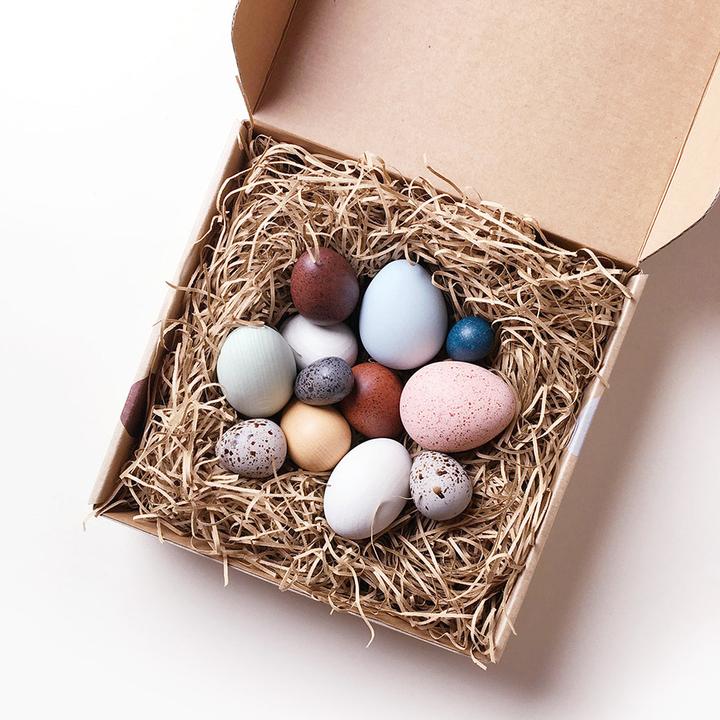 Image du produit Moon Picnic Oeufs d'oiseaux en bois dans la boîte