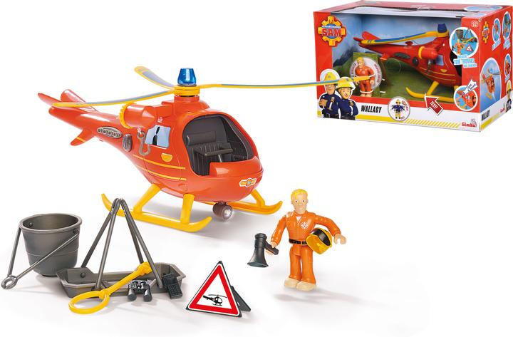 Simba Feuerwehrmann Sam Hubschrauber Wallaby inkl.Figur