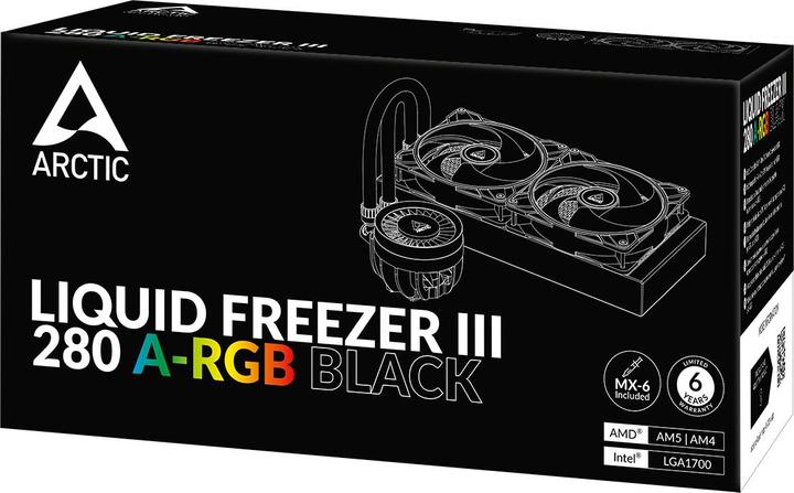 Actual product image Arctic Liquid Freezer III - 280 A-RGB (Black)