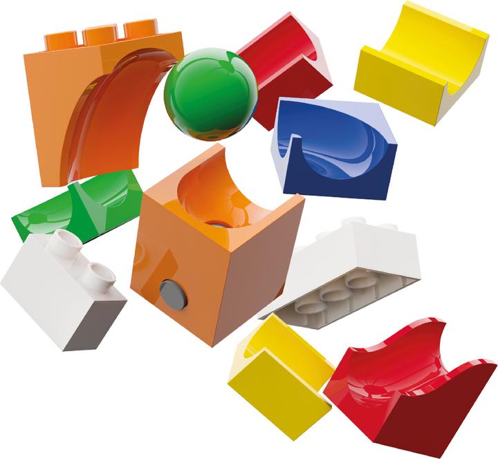 Actual product image Hubelino marble run: 41-part catapult supplement