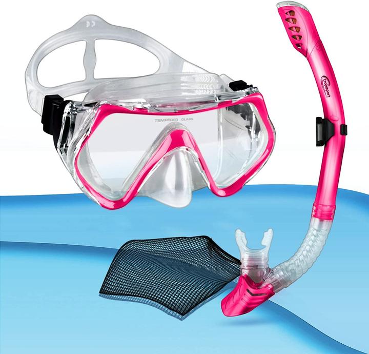 Tropisport Kids-Premium Schnorchelset komplett - mit Schnorchel und Taucherbrille (Inkl. bruchfrei