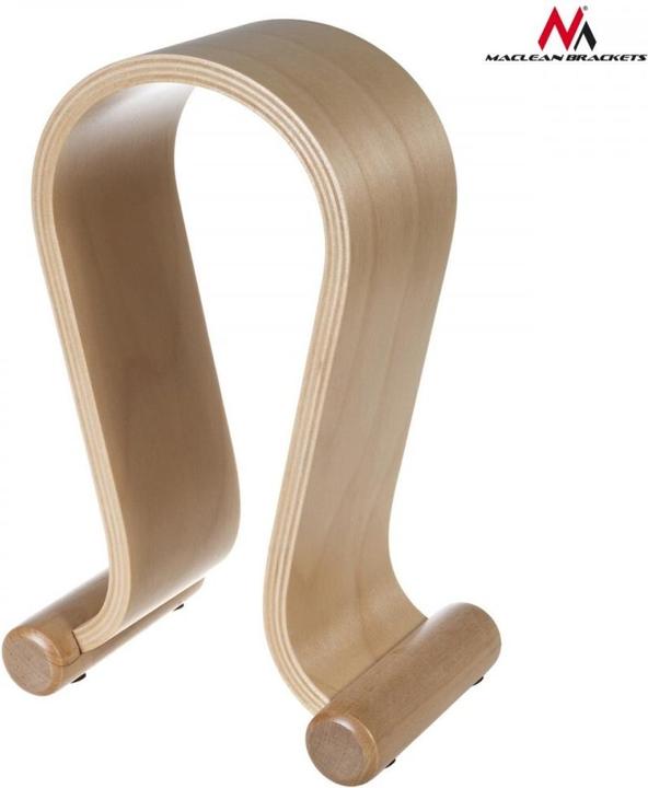 Maclean Support Casque en bois (Marron)
