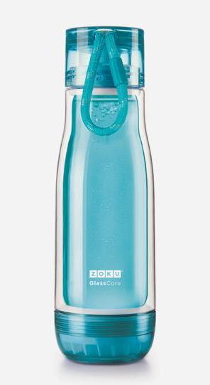 Produktbild ZOKU Trinkflasche Glass Core 475ml Teal (0.48 l)