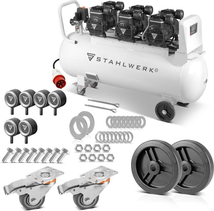 Immagine prodotto Stahlwerk Compressore ST-1010 Pro 10 bar, 6,5 hp, 4,8 kW, 630 l/min, serbatoio da 100 l (10 bar, 100 l)