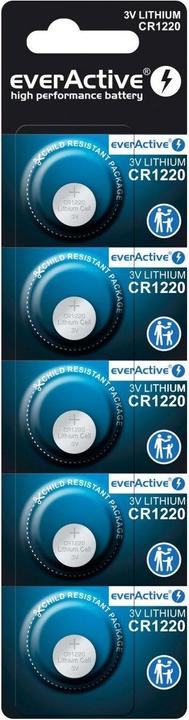 Produktbild Everactive Mini-Lithiumbatterien CR1220 im Blister mit 5 Stück (5 Stk., CR1220)