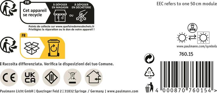 Immagine prodotto Paulmann Pro Strip Silver P25 (Bianco neutro, 500 cm, Interno)