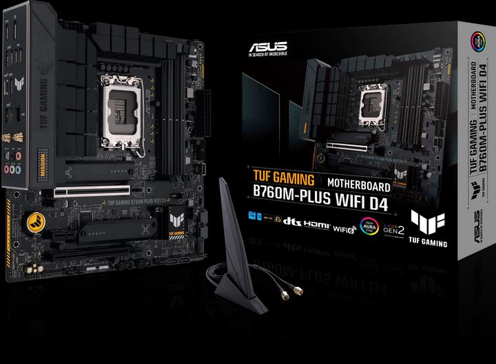 ASUS TUF GAMING B760M-PLUS WIFI D4 (LGA 1700, Intel B760, mATX)