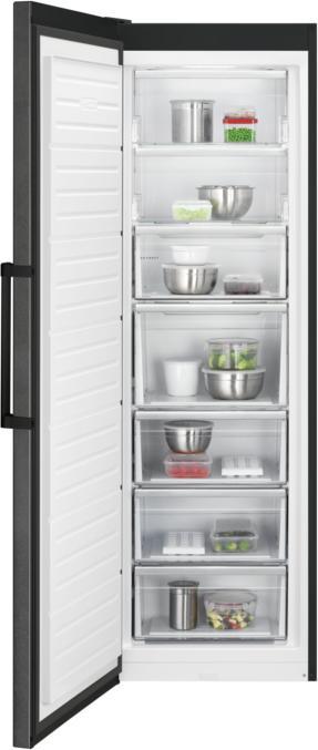 Image du produit AEG AGB728E5NB diepvriezer Staand Vrijstaand 280 l E Noir, Grijs, Roestvrijstaal (Autonome, 280 l)