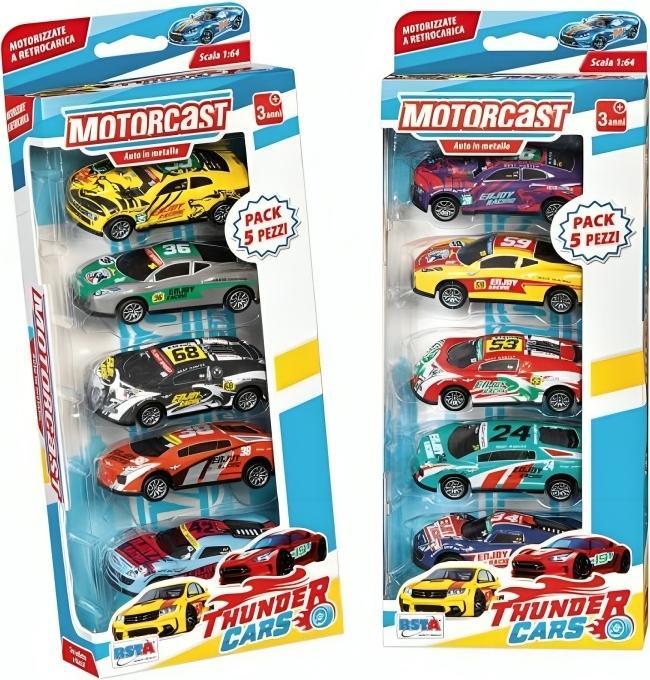 Actual product image Rs Toys 5 car motorcast metallo pullback