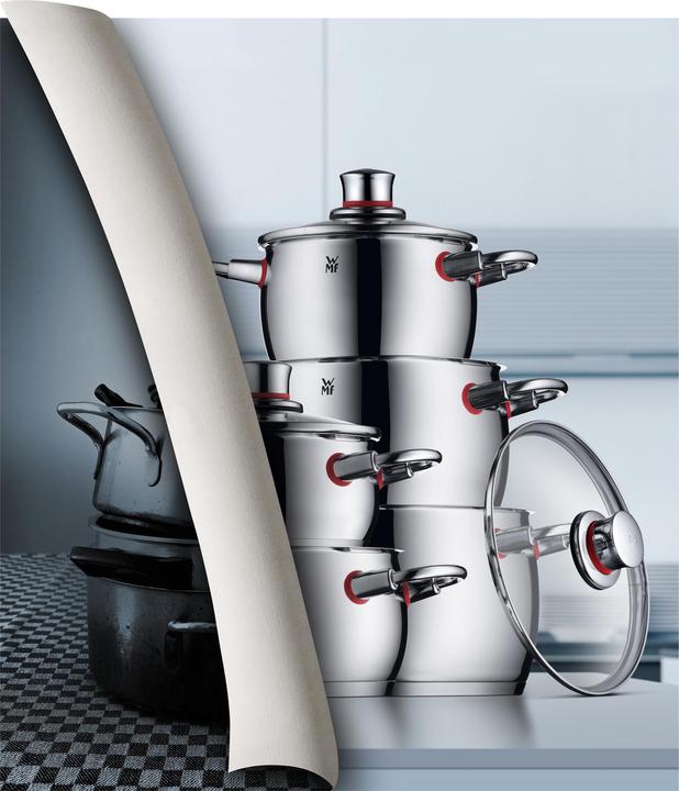 Produktbild WMF Topfset Induktion Kochtopfset 5tlg Glasdeckel QualityOne Edelstahl (20 cm, Bräter + Schmortopf, Kochtopf)