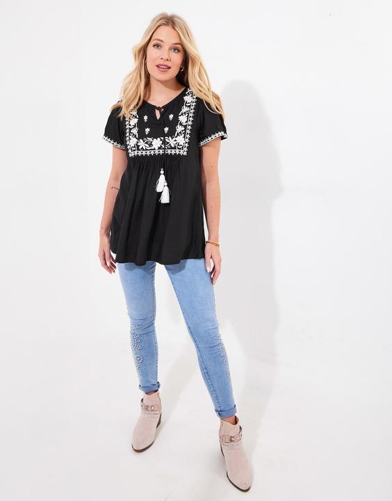 Actual product image Joe Browns Embroidered Short Sleeve Top (36)