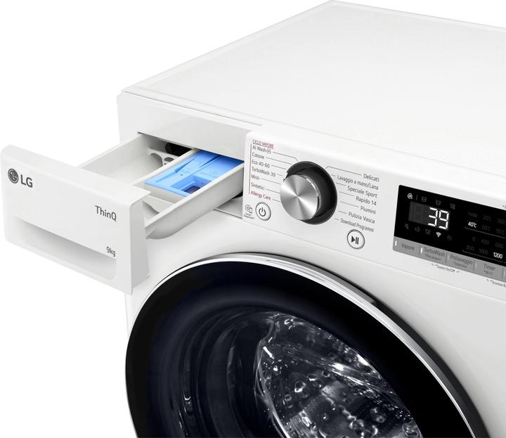 Image du produit LG F2R7S09TSWC Lave-linge Slim 9" à chargement frontal (9 kg, Gauche)