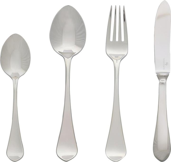 Actual product image Greengate curved cutlery set silver 4 pcs (1 Piece, Cutlery set)