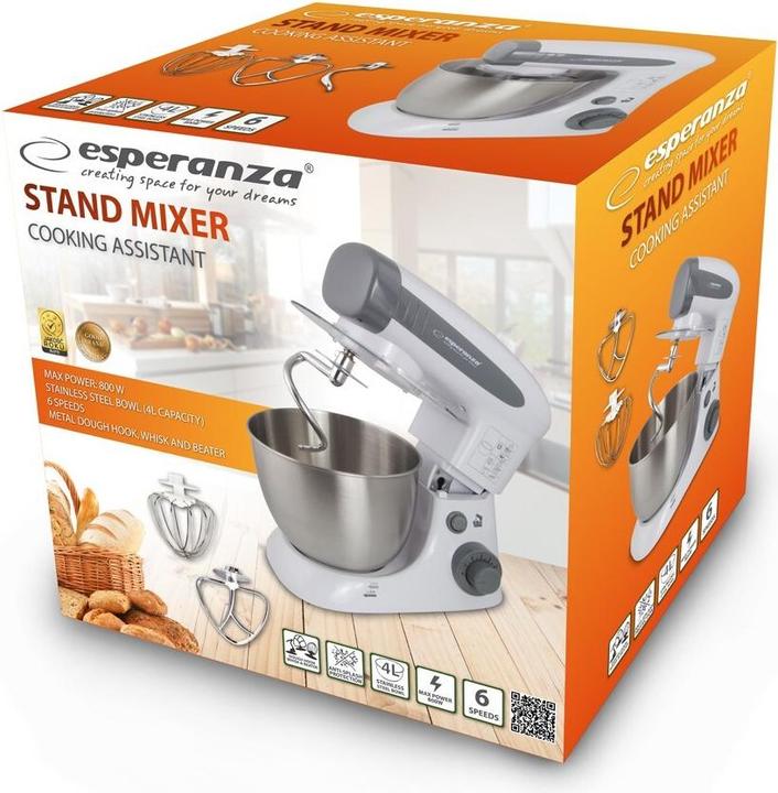 Actual product image Esperanza EKM024 mixer Stand mixer Grey (800 W)
