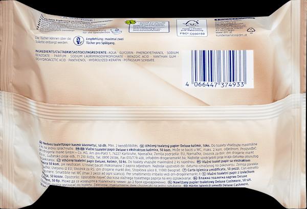 Immagine prodotto dm Sanft&Sicher Confezione di ricarica di carta igienica umida Deluxe Cashmere