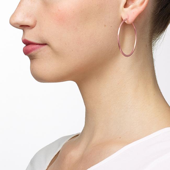Image du produit Heideman Créole d'oreille 40 rose doré (100% acier inoxydable)