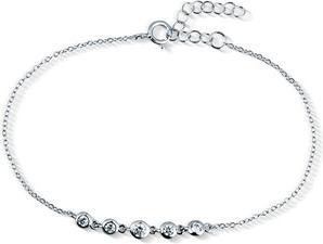 Image du produit JVD Bracelet en argent fin avec zircons