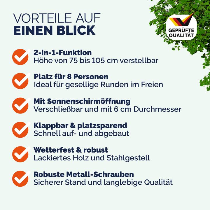 Produktbild Casaria Bierzelttisch (50 cm)