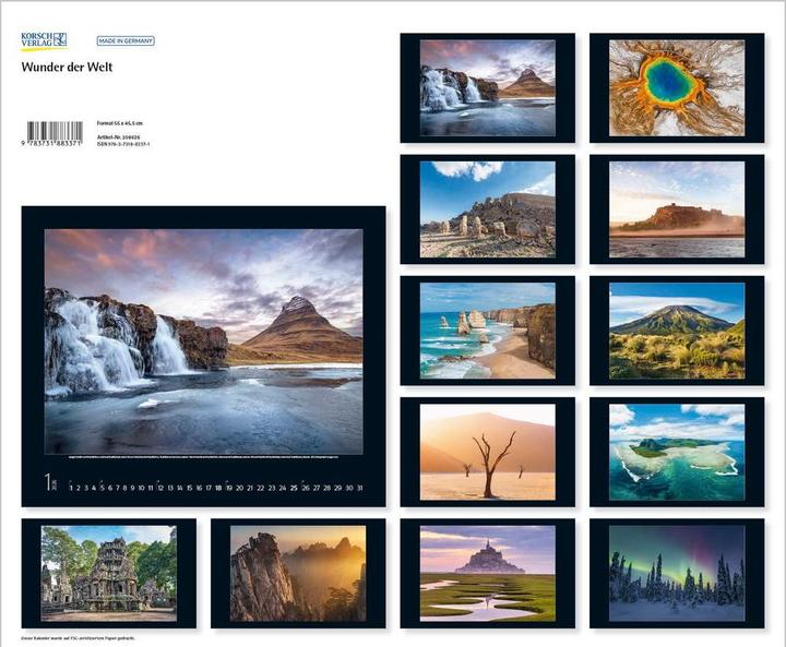 Verlag Bildkalender Wunder-Welt 2026, Papierformat: Kein