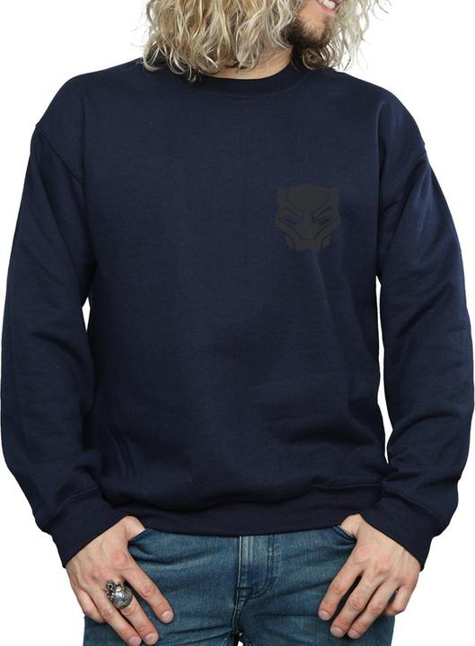 Produktbild Black Panther Schwarz auf Schwarz Brust drucken Baumwolle Sweatshirt (3XL)
