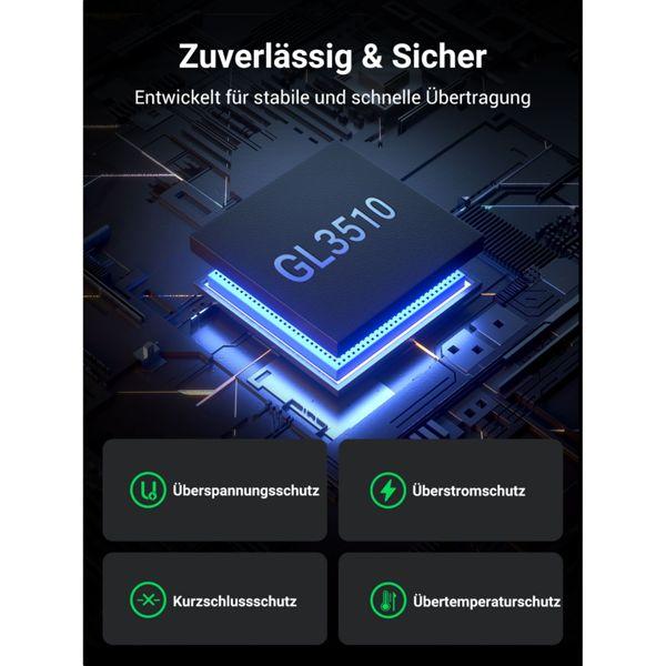 Produktbild Ugreen multifunction HUB 7in1 (USB-C, 8 Ports)