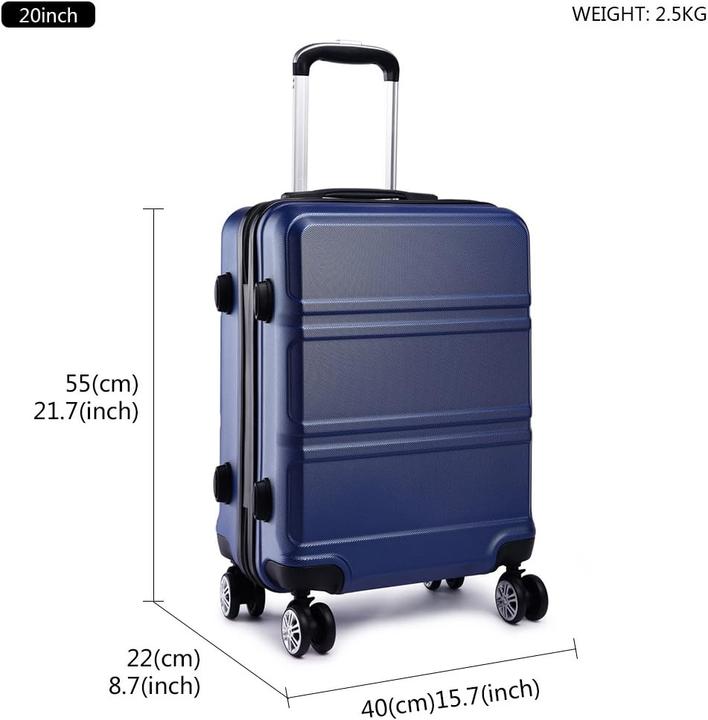 Produktbild Kono ABS Kabinenkoffer Handgepäck mit TSA-Schloss 55 cm (38 l, Handgepäck (bis 50l))