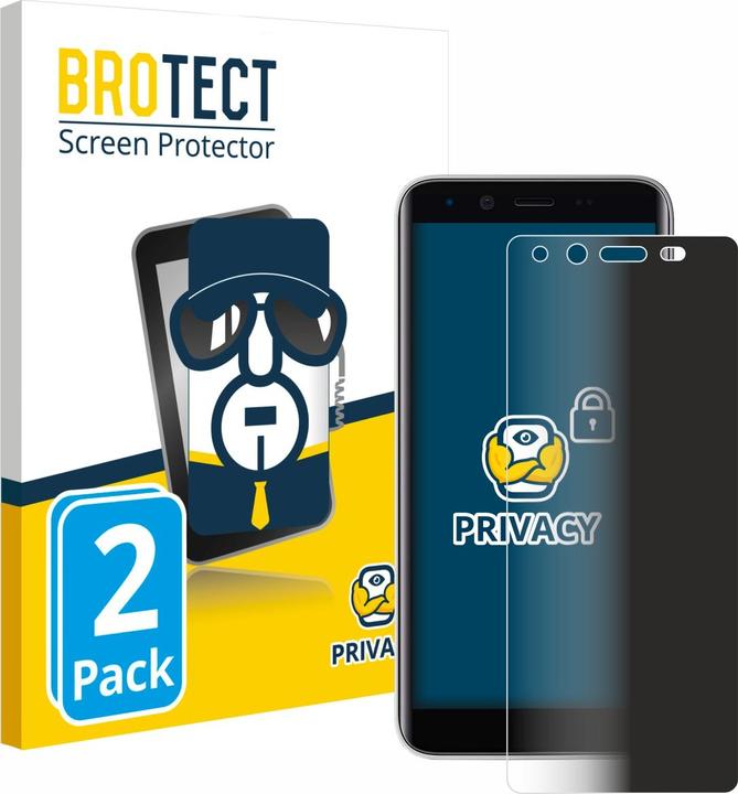 Productafbeelding BROTECT Sichtschutzfolie Anti-Spy Privacy Folie Blaulicht-Schutz (2 Stuk, Emporia Smart 3 Mini)