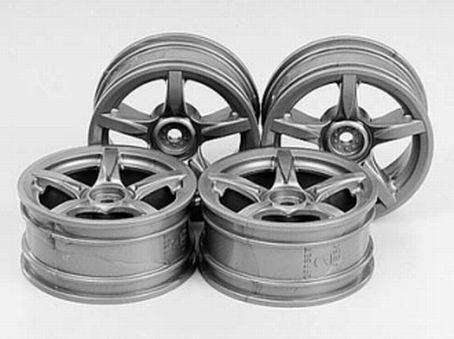 Immagine prodotto Tamiya Arched 5-Spoke Wheels 4pcs argento (26mm +2)