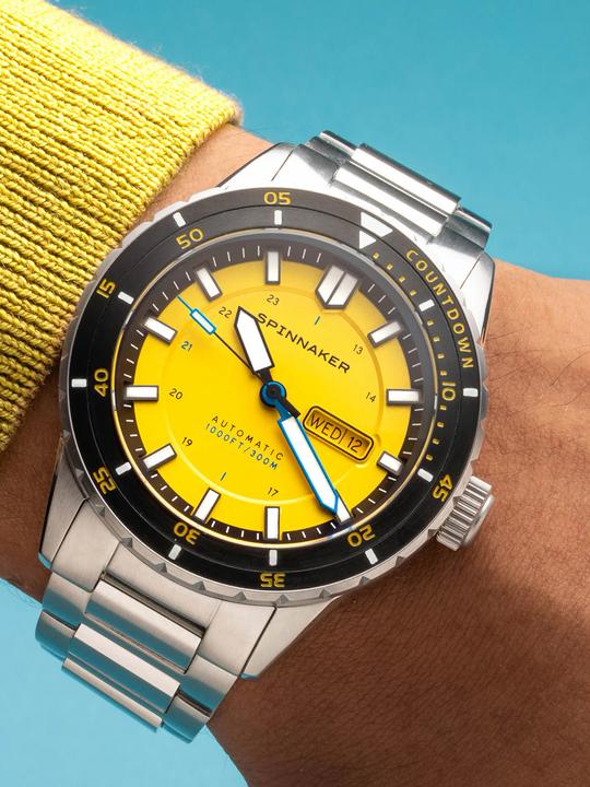 Image du produit Spinnaker SP-5099-33 Montre Hommes Hass Automatique Diver 43mm 30ATM (Montre de plongée, Lunette tournante à gauche, 43 mm)