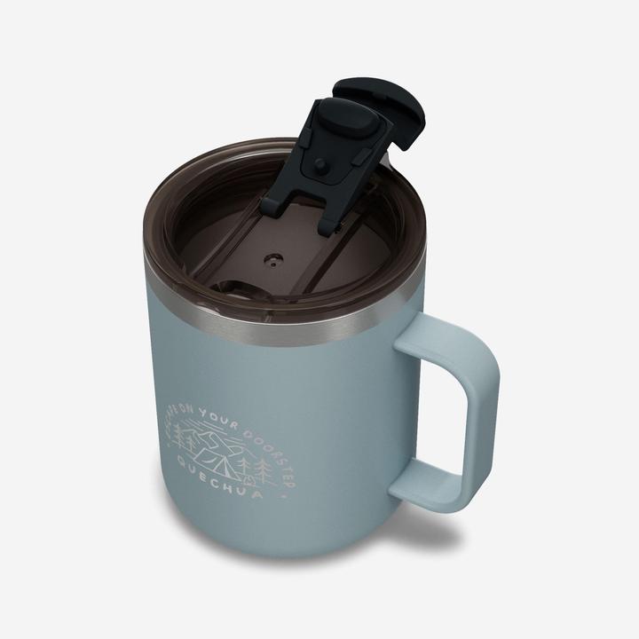 Actual product image Quechua Tasse isolierend Edelstahl Camping Wandern Trekking - Mug 900 0,35 l blau