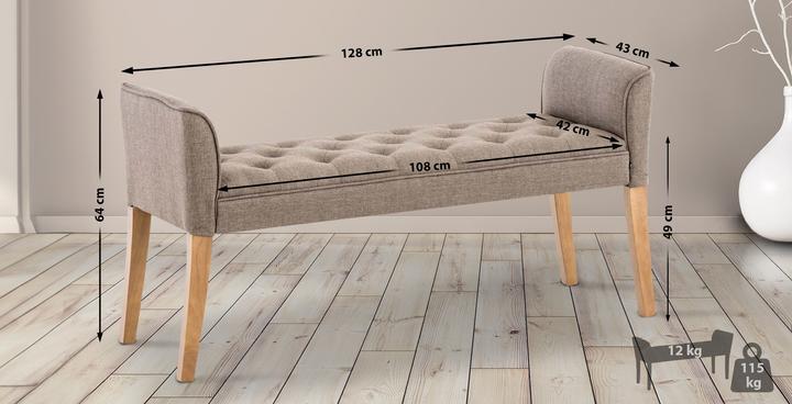 Actual product image CLP Chaiselongue Cleopatra, antique-light, taupe (128 cm)