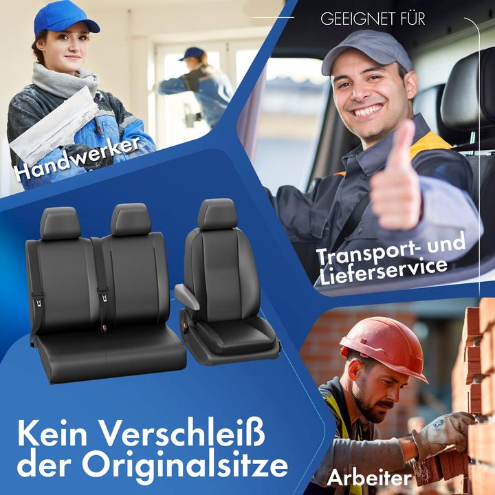 Produktbild Walser Sitzbezüge für VW T6 3er Bank Pritsche hinten aus Kunstleder BJ 07/2015 - heute