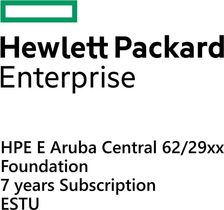 HPE E Aruba Central 62/29xx, Fondazione, 7 anni, abbonamento, E-STU (16 Dispositivi)