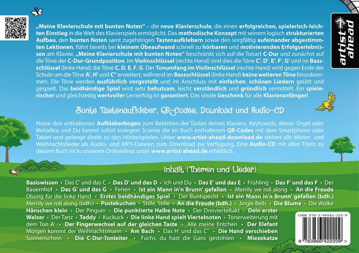 Immagine prodotto Meine Klavierschule mit bunten Noten! (Tedesco, artista avanti|Jens Rupp, 2024)